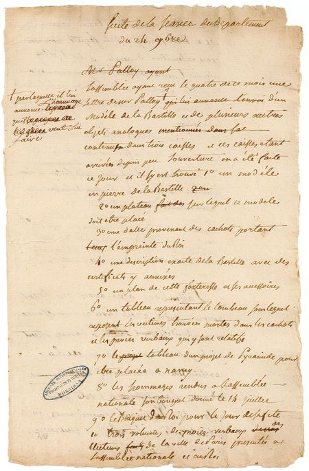 Extrait du procès-verbal de séance, 24 nov. 1790